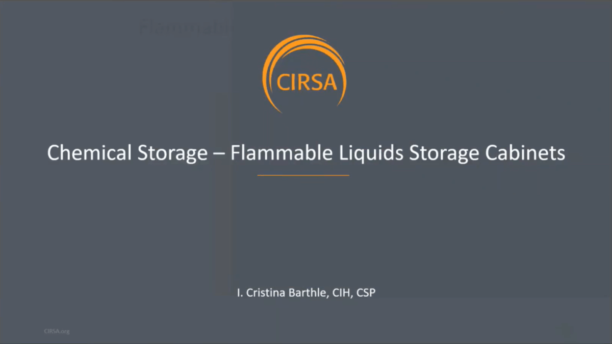 Chemical Storage – Flammable Liquids Storage Cabinets (18:55)